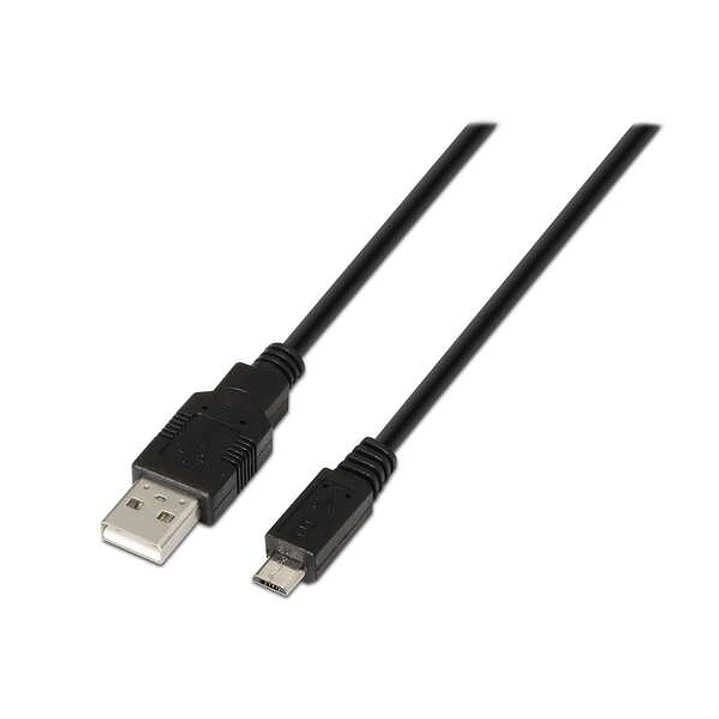 Aisens Cable USB 2.0 - Tipo A Macho a Micro B Macho - 0.8m - Color Negro 1