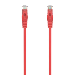 Aisens Cable de Red Latiguillo RJ45 LSZH Cat.6A 500 MHZ UTP AWG24 - 0.50m - Libre de Halogenos - 10 Gigabit/s - Color Rojo