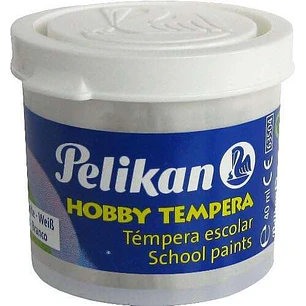 Pelikan Tempera Escolar Frasco 40ml - Facil de Lavar - Ideal para Manualidades - Color Blanco