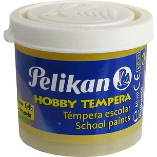 Pelikan Tempera Escolar Frasco 40ml - Facil de Lavar - Ideal para Actividades Escolares - Color Amarillo