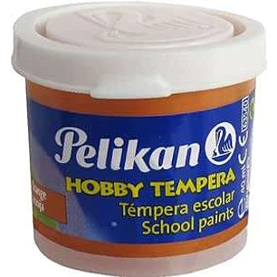 Pelikan Tempera Escolar Frasco 40ml - Facil de Lavar - Ideal para Actividades Escolares - Color Naranja