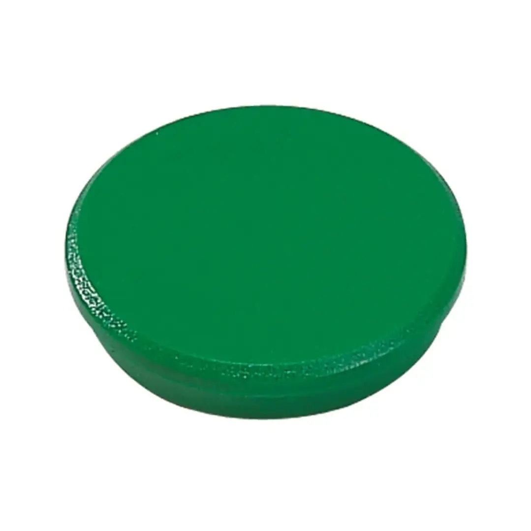 Dahle 95532 Pack de 10 Imanes para Pizarra Blanca - Diametro de 32mm - Color Verde 1