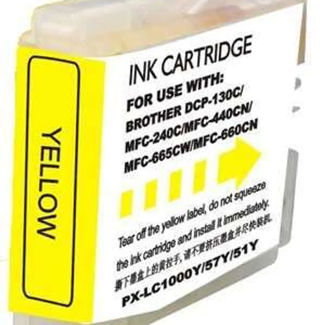 Brother LC1000XL/LC970XL Amarillo Cartucho de Tinta Generico - Reemplaza LC1000Y/LC970Y 1