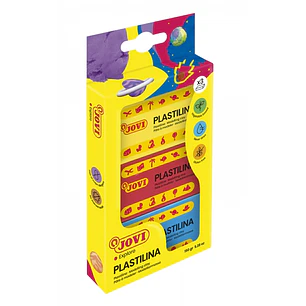 Jovi Pack de 3 Pastillas de Plastilina 50gr - No Se Seca - Sin Gluten - Facil de Moldear - Libre de Alergenos - No Toxica - Colores Surtidos