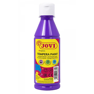 Jovi Tempera Liquida 250ml - Base Agua - Lista para Usar - Secado Rapido - Excelente Fluidez - Adherencia en Multiples Superficies - Color Violeta