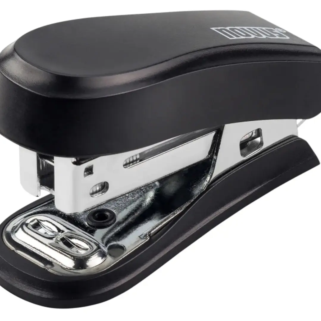 Novus Mini Grapadora Compacta - Hasta 12 Hojas - Grapado Cerrado y Abierto - Incluye 320 Grapas - Color Negro 1