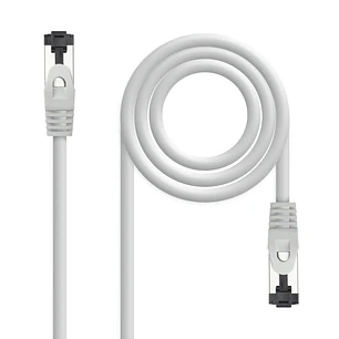 Nanocable Cable Red Latiguillo Cat.8.1 2Ghz LSZH SSTP AWG26 - Longitud 1m - Color Gris