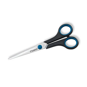 Dahle 54407 Office Comfort-Grip Tijeras de Acero Templado 18cm - Hojas Afiladas - Mangos Revestidos de Goma