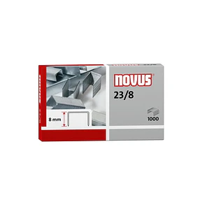 Novus 23/8 Super Caja de 1000 Grapas 23/8 Galvanizadas para Grapadoras de Gruesos