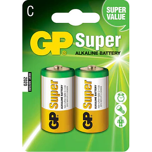GP Pack de 2 Pilas Super Alcalinas LR14 C 1.5V