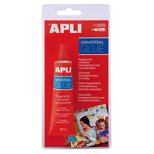 Apli Tubo de Pegamento Universal 40ml - Secado Rapido - Resistente al Agua - Transparente