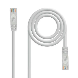 Nanocable Cable de Red Latiguillo RJ45 LSZH Cat.6a UTP AWG24 1m - Color Gris