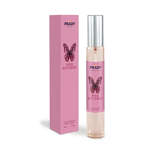 Prady Colonia de Mujer Pink Butterfly - Frasco de 33 ml - Spray Pulverizador