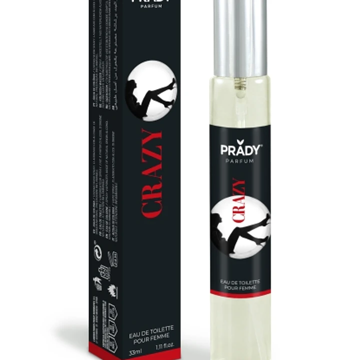 Prady Colonia de Mujer Crazy - Frasco de 33 ml - Spray Pulverizador 1