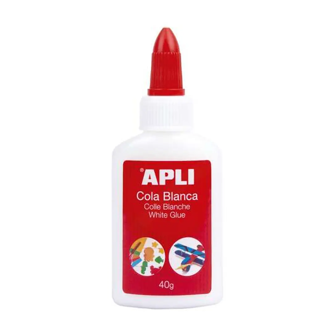 Apli Cola Blanca Liquida 40g - Aplicador de Punta - Libre de Solventes y No Toxica - Apto para uso Escolar 1
