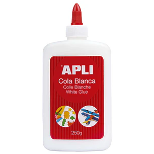 Apli Bote de Cola Blanca 250g - Secado Rapido - Resistente al Agua - Ideal para Manualidades y Trabajos Escolares