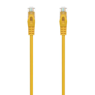 Aisens Cable de Red Latiguillo RJ45 LSZH Cat.6A 500 MHZ UTP AWG24 - 0.25m - Libre de Halogenos - 10 Gigabit/s - Color Amarillo