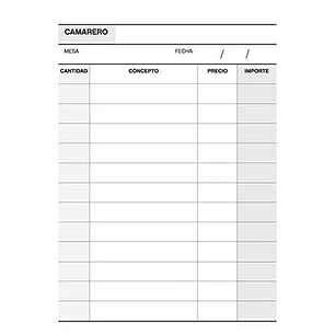 Apli Talonario Camarero 1/8 Duplicado Natural - Ideal para Restaurantes y Bares - 88 Hojas - Numeracion Consecutiva - Tamaño Compacto - Marron