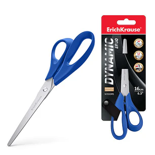 Erichkrause Dynamic Tijeras con Cuchillas de Acero Inoxidable 16cm - Afilado Doble Avanzado - Resistente a la Corrosion - Mangos Ergonomicos - Colores