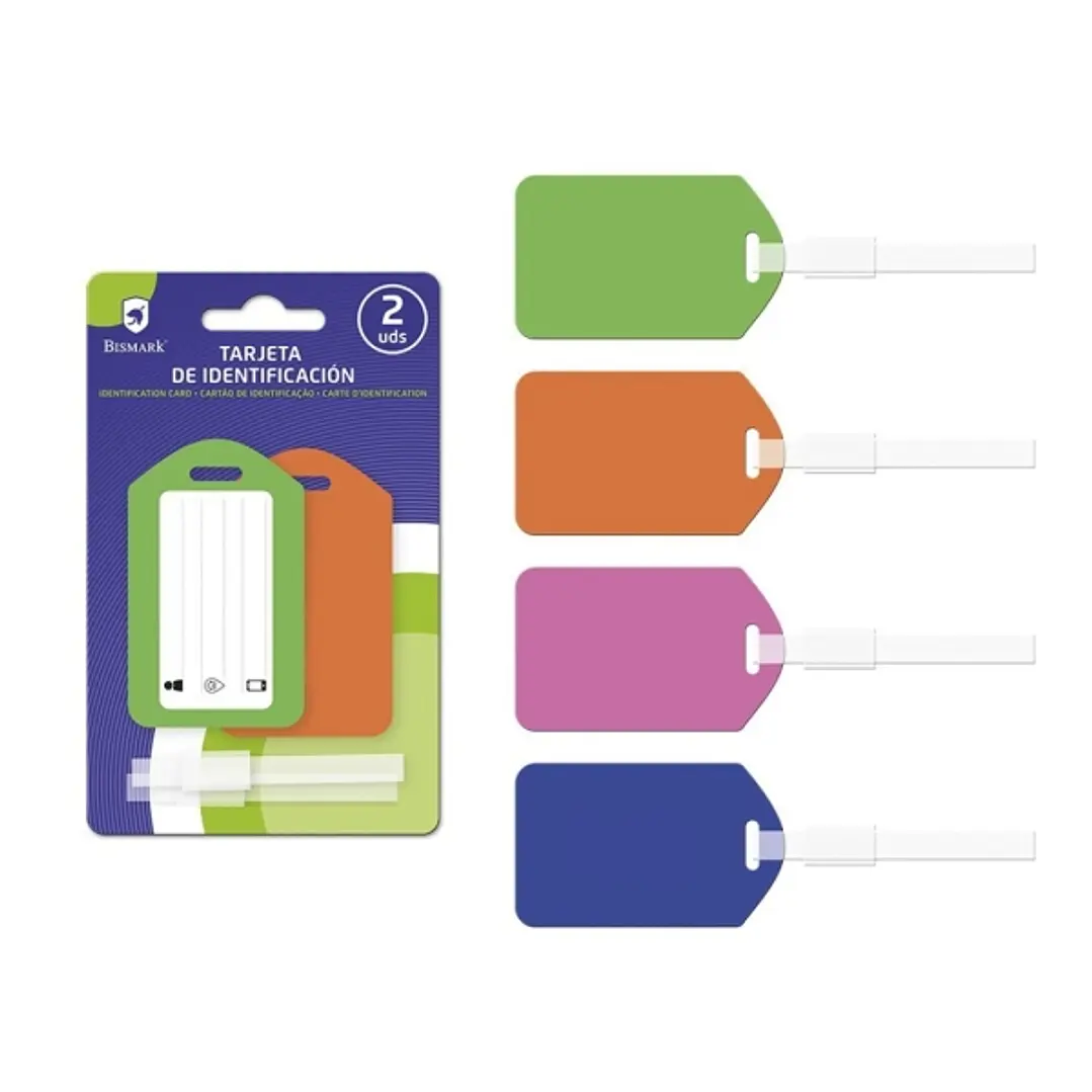 Bismark Pack con 2 Tarjetas Identificativas - 4 Colores Aleatorios 1