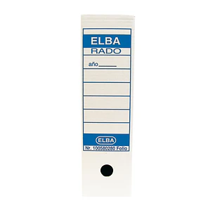 Elba Caja de Archivo Definitivo Folio Prolongado - Resistente y Duradera - Ideal para Organizar Documentos - Diseño Elegante y Funcional - Color Blanc
