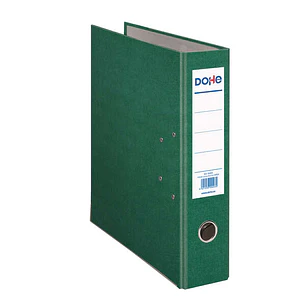Dohe Archivador de Palanca Tamaño Folio - Lomo Ancho 70mm - Ollao, Rado y Tarjetero en el Lomo - Carton Forrado con Polipropileno - Cantoneras Metalic