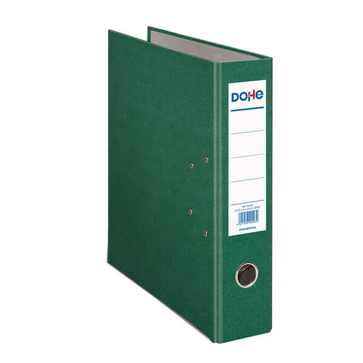 Dohe Archivador de Palanca Tamaño Folio - Lomo Ancho 70mm - Ollao, Rado y Tarjetero en el Lomo - Carton Forrado con Polipropileno - Cantoneras Metalic 1