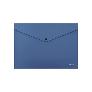 Erichkrause Fizzy Classic Sobre Portadocumentos A4 - Fabricado en Plastico Opaco - Textura Rugosa - Color Azul
