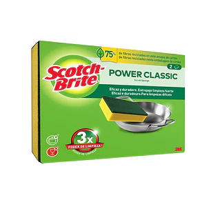 Scotch-Brite Classic Pack de 2 Estropajos de Cocina - Color Amarillo