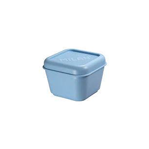 Milan Coleccion 430 Fiambrera Cuadrada 0.33L - Apta para Microondas, Lavavajillas y Congelador - Libre de BPA - Medidas 10x10x7,5cm - Color Azul