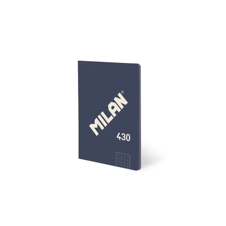 Milan 430 Libreta Encolada Formato A6 Cuadricula 5x5 - 48 Hojas de 95 gr/m2 - Microperforado - Tapa Blanda - Color Azul 1