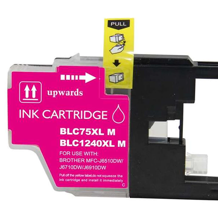 Brother LC1240XL/LC1220XL/LC1280XL Magenta Cartucho de Tinta Generico - Reemplaza LC1240M/LC1220M/LC1280XLM 1