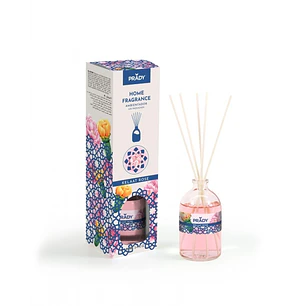 Prady Ambientador Mikado Kelaat Rose - Frasco de Cristal 100 ml y Varitas Difusoras