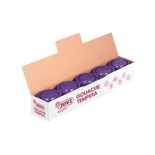 Jovi Bote de Tempera Escolar 35ml - Aplicacion en Multiples Superficies - Uso con Pincel, Rodillo o Espatula - Colores Mezclables - Color Violeta