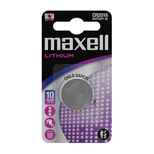 Maxell Pack de 1 Pila Litio de Boton CR2016 3V