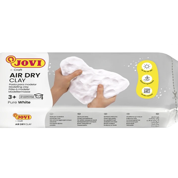 Jovi Air Dry Pasta para Modelar 500gr - Endurecible al Aire - Tacto Fresco - Facil de Moldear - Multi-Superficie - Secado en 24H - Acabado Fino - Colo 1