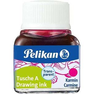 Pelikan Tinta China 523 10ml N.2 - Botella de 10ml - Ideal para Dibujo y Caligrafia - Color Carmin