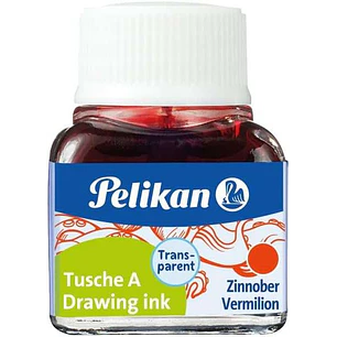 Pelikan Tinta China 523 10ml N.3 - Botella de 10ml - Ideal para Dibujo y Caligrafia - Color Bermellon
