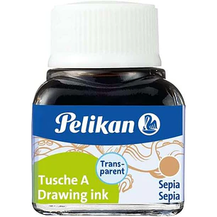 Pelikan Tinta China 523 10ml N.15 - 10ml - Tinta de Alta Calidad - Ideal para Dibujo y Caligrafia - Color Sepia