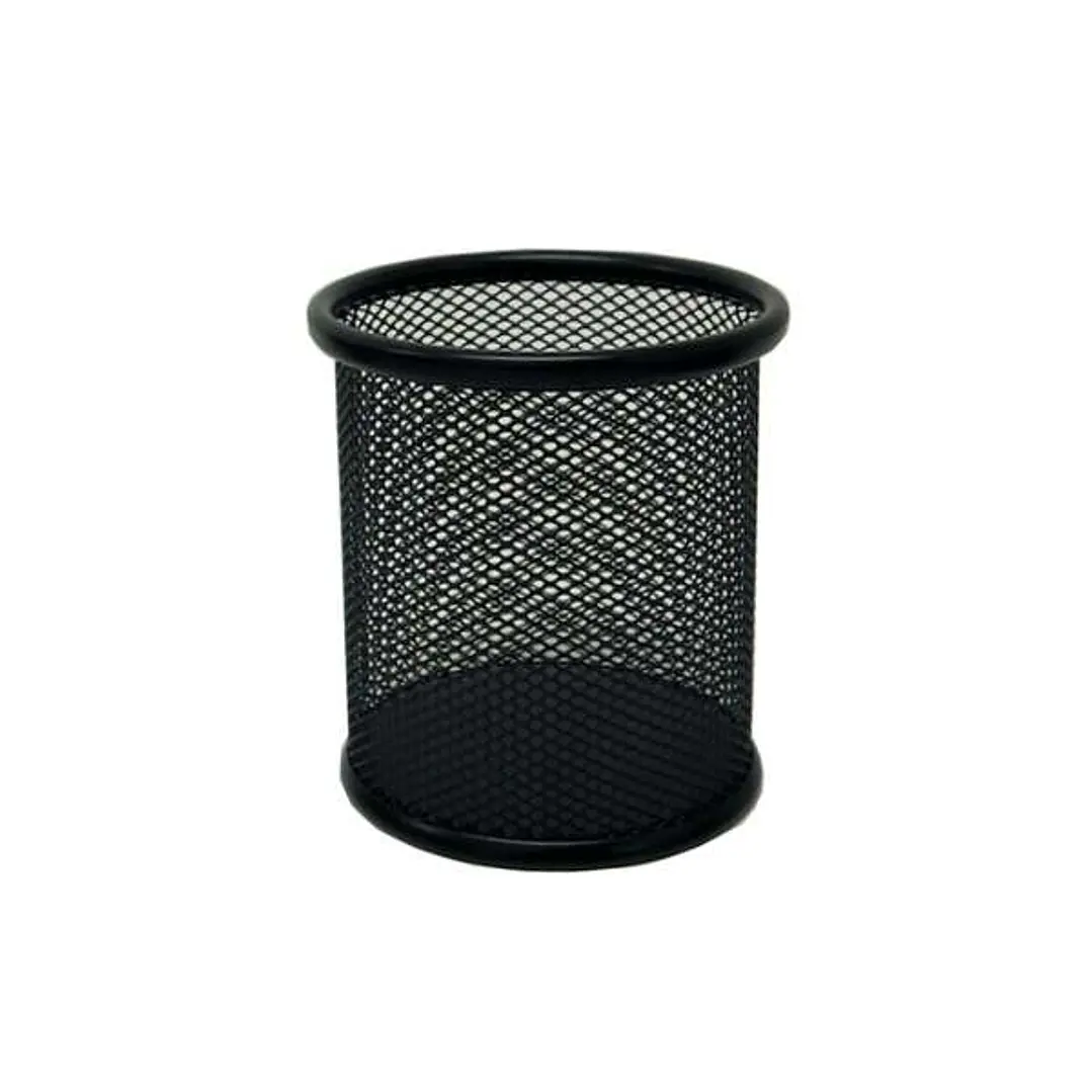 Biskmark Portalapices Redondo Metalico de Rejilla - Medidas 10 x 8cm - Color Negro 1