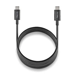 NGS ZYRO 60W-1 Cable USB-C a USB-C - Cargar Rapida - 480 Mbps - 15W - 1 Metro - Color Negro