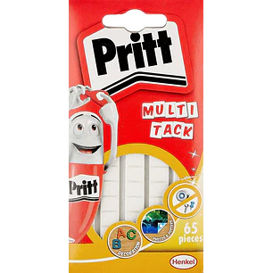 Pritt Multitack Pack de 65 Piezas de Masilla Adhesiva Blanca - Fuertes, Limpias y Removibles - 2679461, 2679458