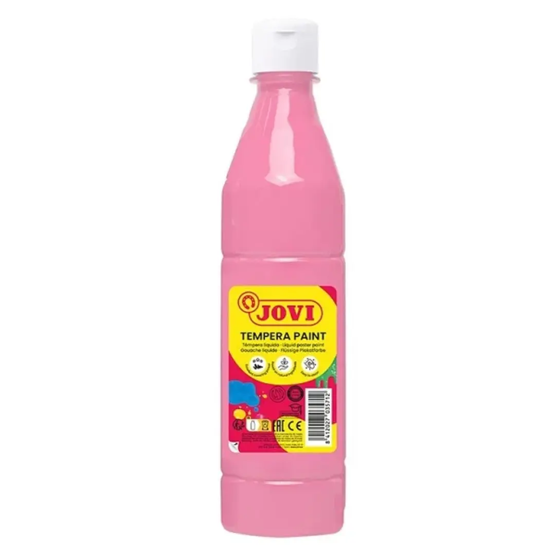 Jovi Tempera Paint Tempera Liquida 500ml - Base Agua - Lista para Usar - Alto Poder Cubriente - Secado Rapido - Excelente Fluidez - Adherencia en Mult 1