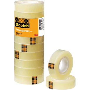 Scotch Pack de 10 Cintas Adhesivas 15mm x 33m - Color Transparente