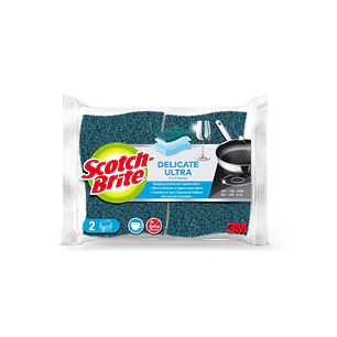 Scotch-Brite Pack de 2 Estropajos de Cocina - No Raya - Color Verde Oscuro