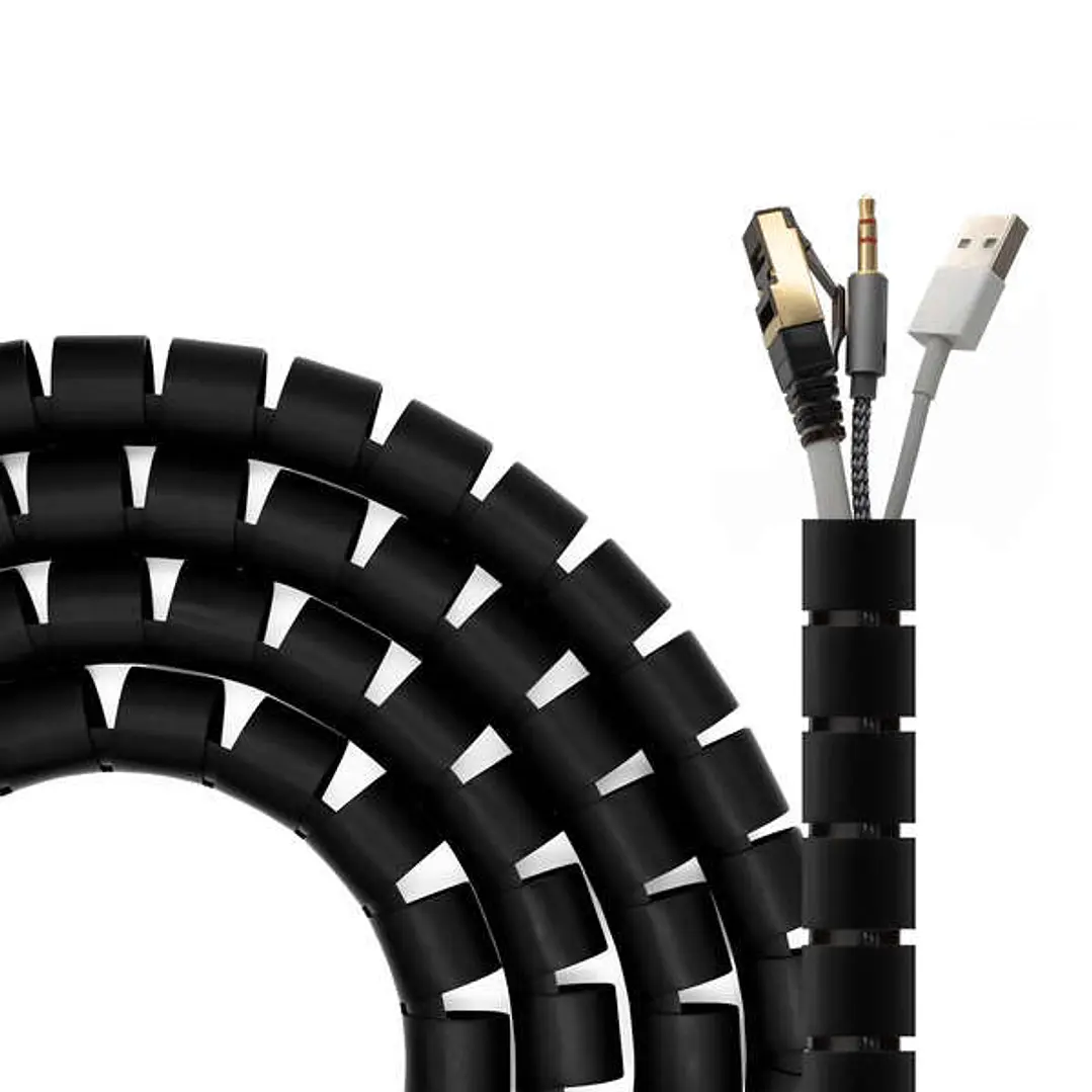 Aisens Organizador De Cable En Espiral 25mm - 2.0m - Color Negro 1