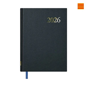 Dohe Segovia Agenda Anual Catalan - Semana Vista - Tamaño 14x20cm - Color Negro