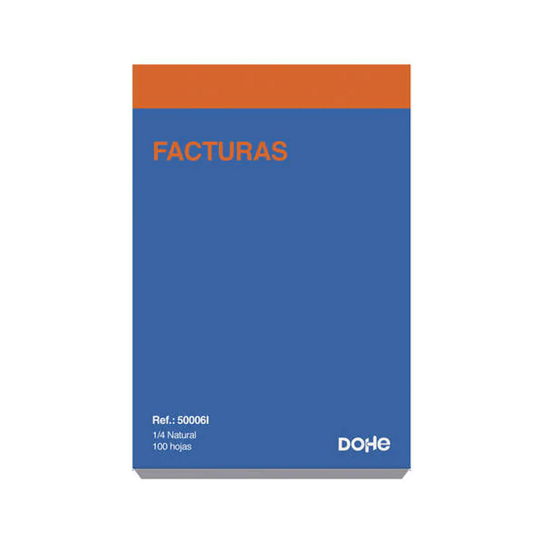 Dohe Talonarios Preimpresos a Dos Tintas I.G.I.C. - 100 Hojas - Cuarto Natural - Sencillo 1