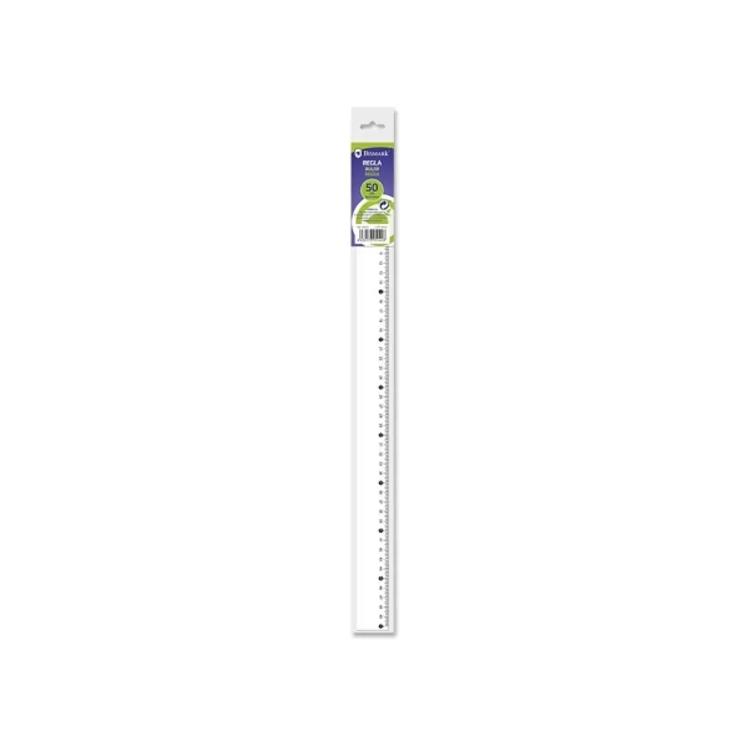 Bismark Regla Milimetrada 50cm - Fabricada en Plastico - Ideal para Colegio - Transparente 1