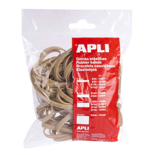 Apli Gomas Elasticas de Caucho Natural - Ø 160 x 5mm - Gran Elasticidad y Resistencia - Contenido 100 G
